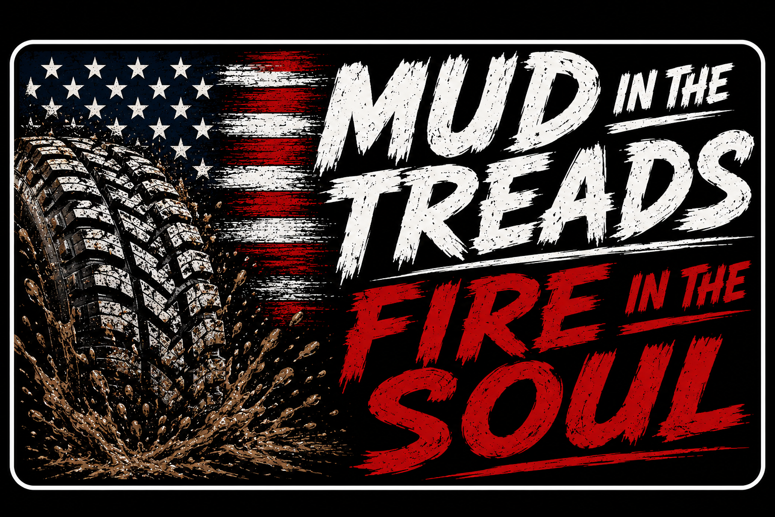 Mud In The Treads Fire In The Soul Sticker