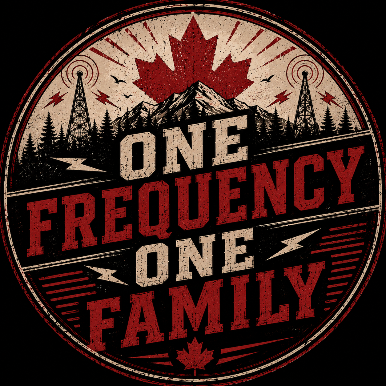 One Frequency One Family Sticker