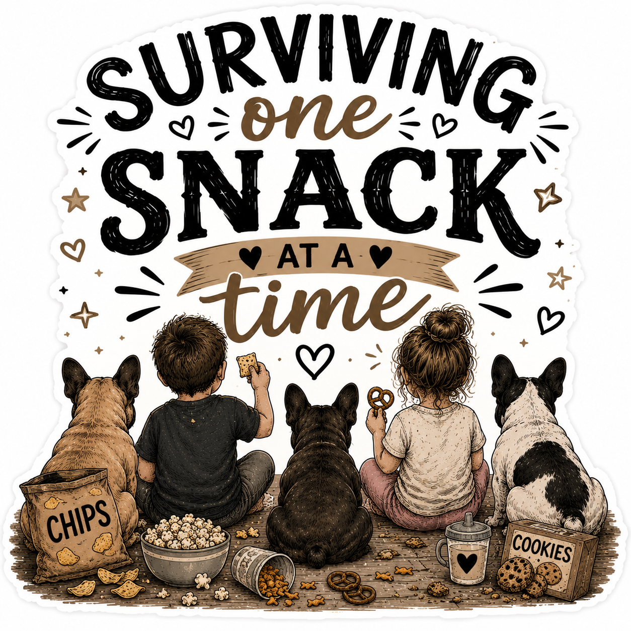 Surviving One Snack At A Time Sticker