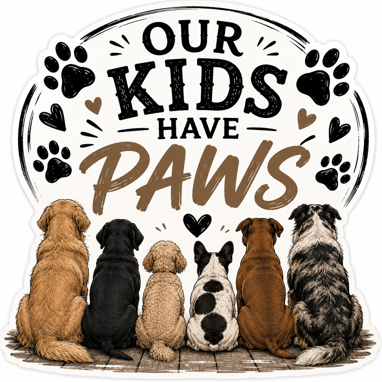 Our Kids Have Paws Sticker