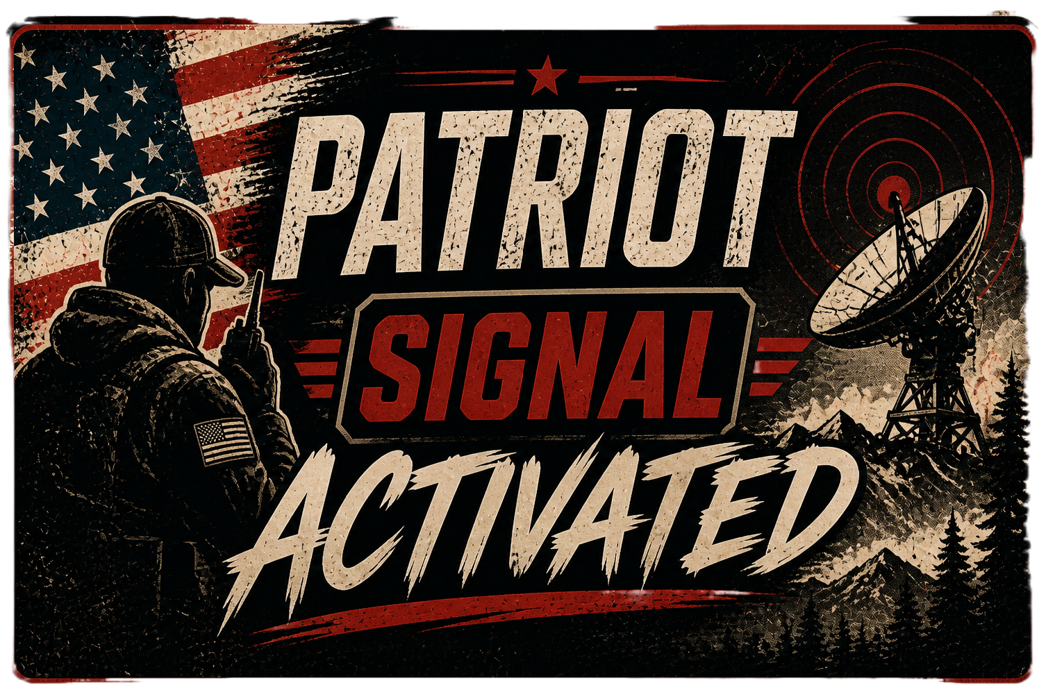 Patriot Signal Activated Sticker