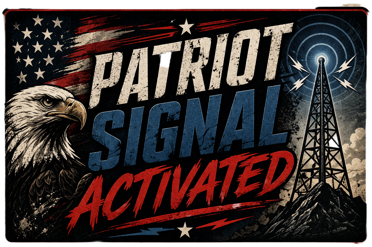 Patriot Signal Activated Sticker