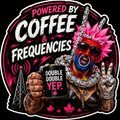 Powered By Coffee & Frequencies Sticker