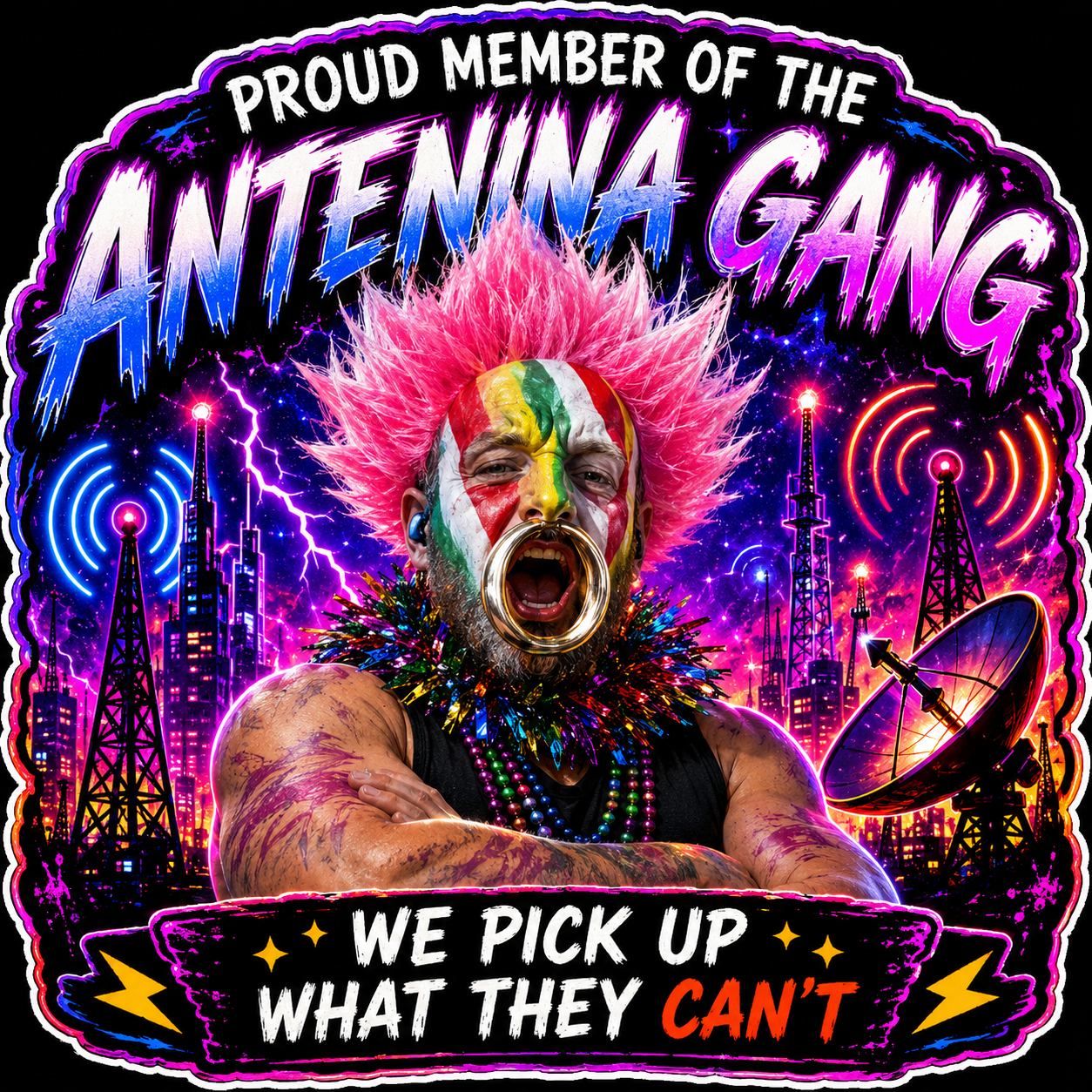 Proud Member Of The Antenna Gang We Pick Up What They Can't Sticker