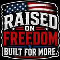 Raised On Freedom Built For More Sticker