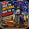 Raise The Antenna Raise The Freedom Australian Comrades Stickers