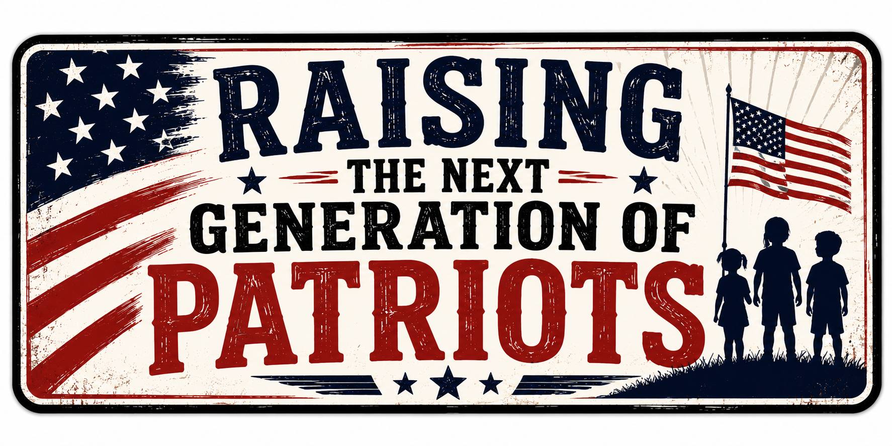 Raising The Next Generation Of Patriots Sticker