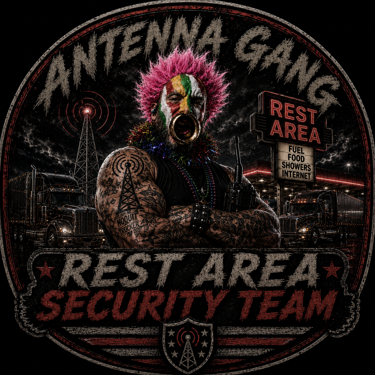 Antenna Gang Rest Area Security Team Sticker