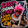 Sassy Signal Stick Down Under Sticker