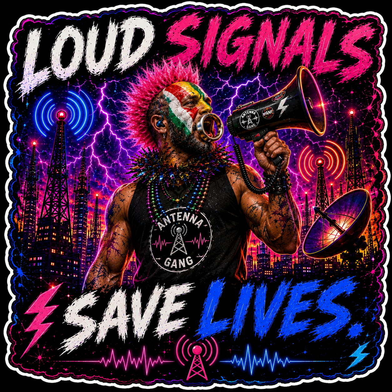 Loud Signals Save Lives Sticker