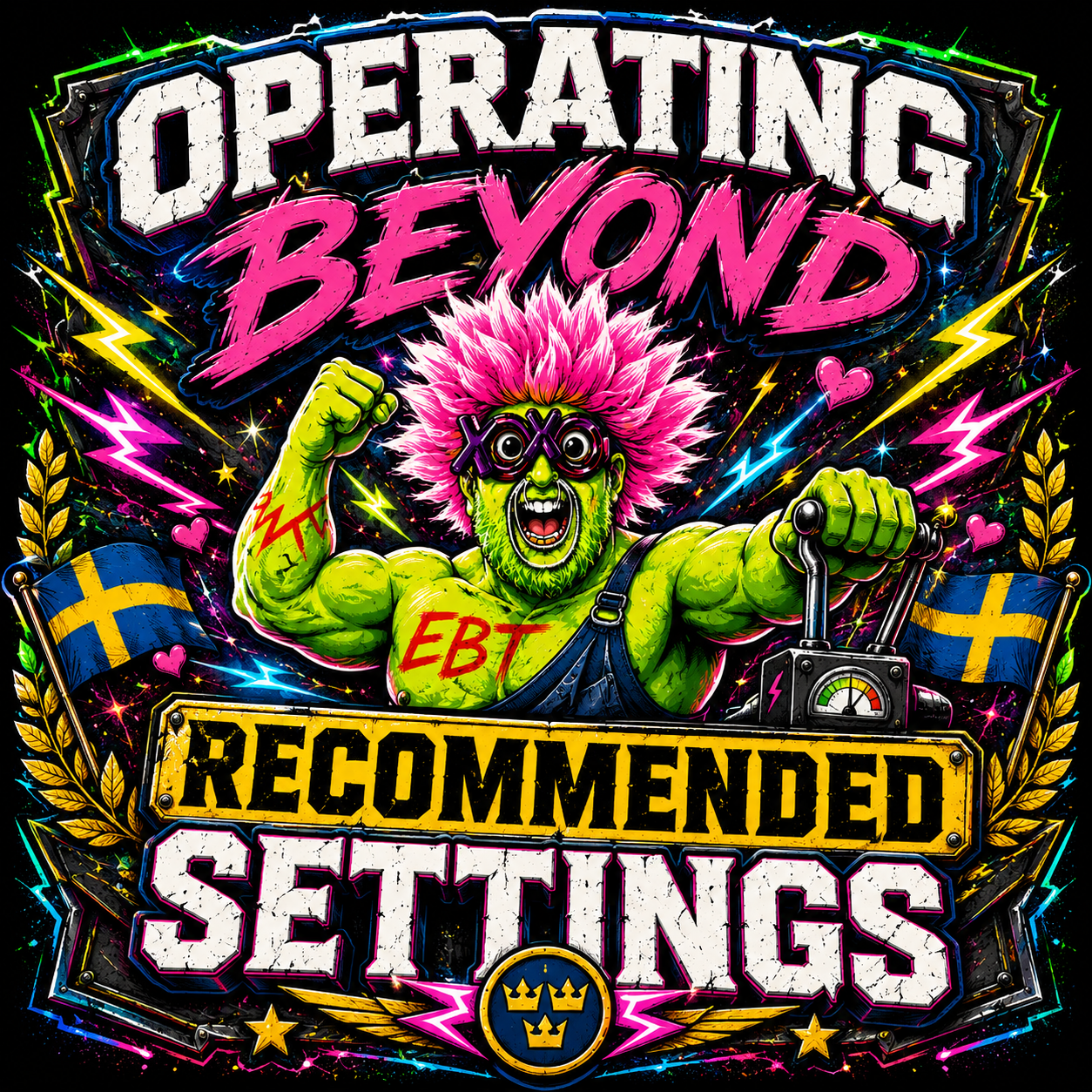 Operating Beyond Recommended Settings Sticker S