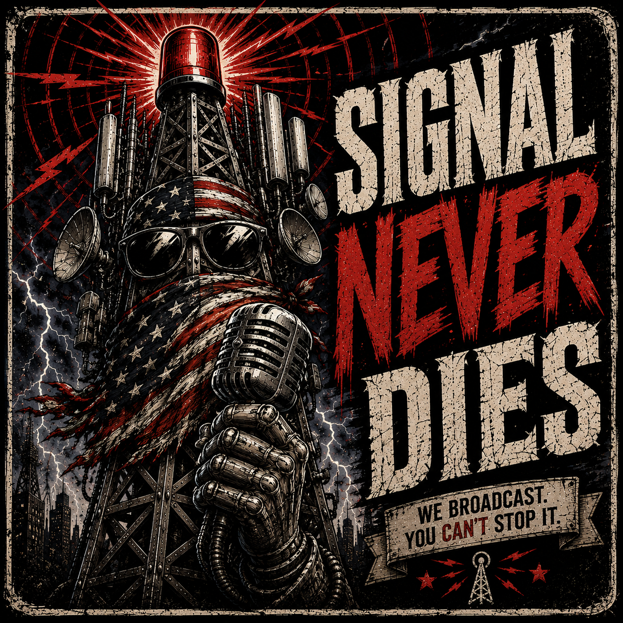 Signal Never Dies Sticker