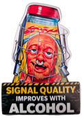 Signal Quality Improves with Alcohol Sticker