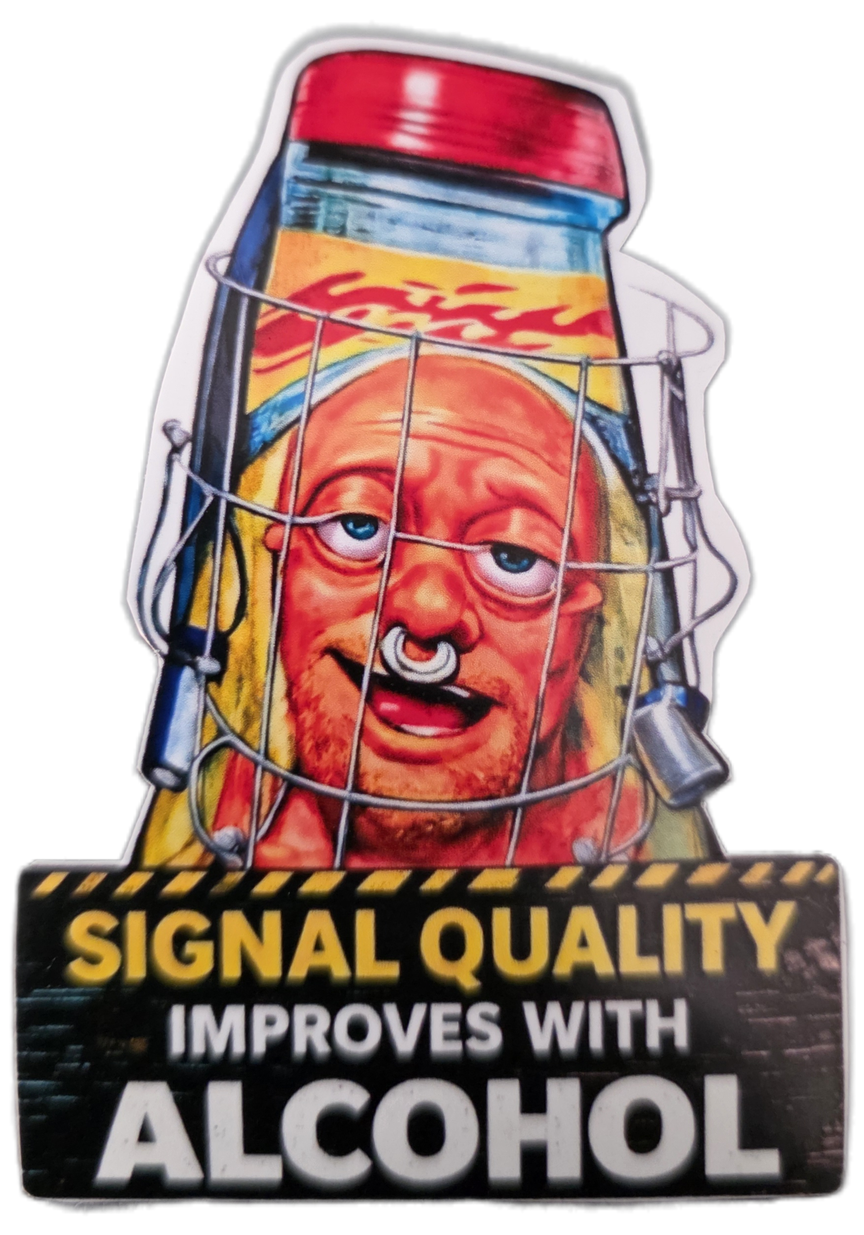 Signal Quality Improves with Alcohol Sticker