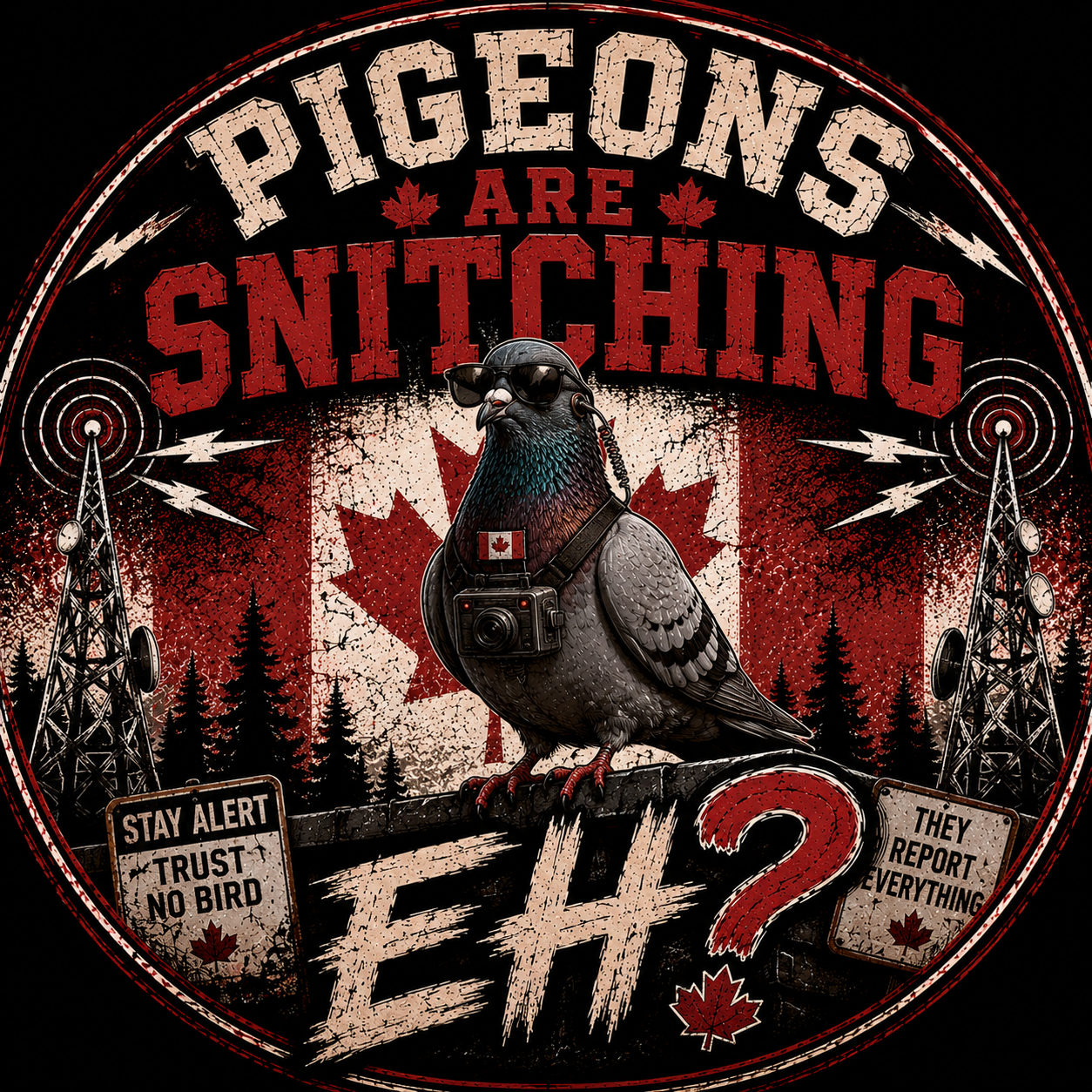 Pigeons Are Snitching EH? Sticker