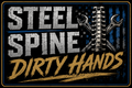 Steel Spine Dirty Hands Sticker