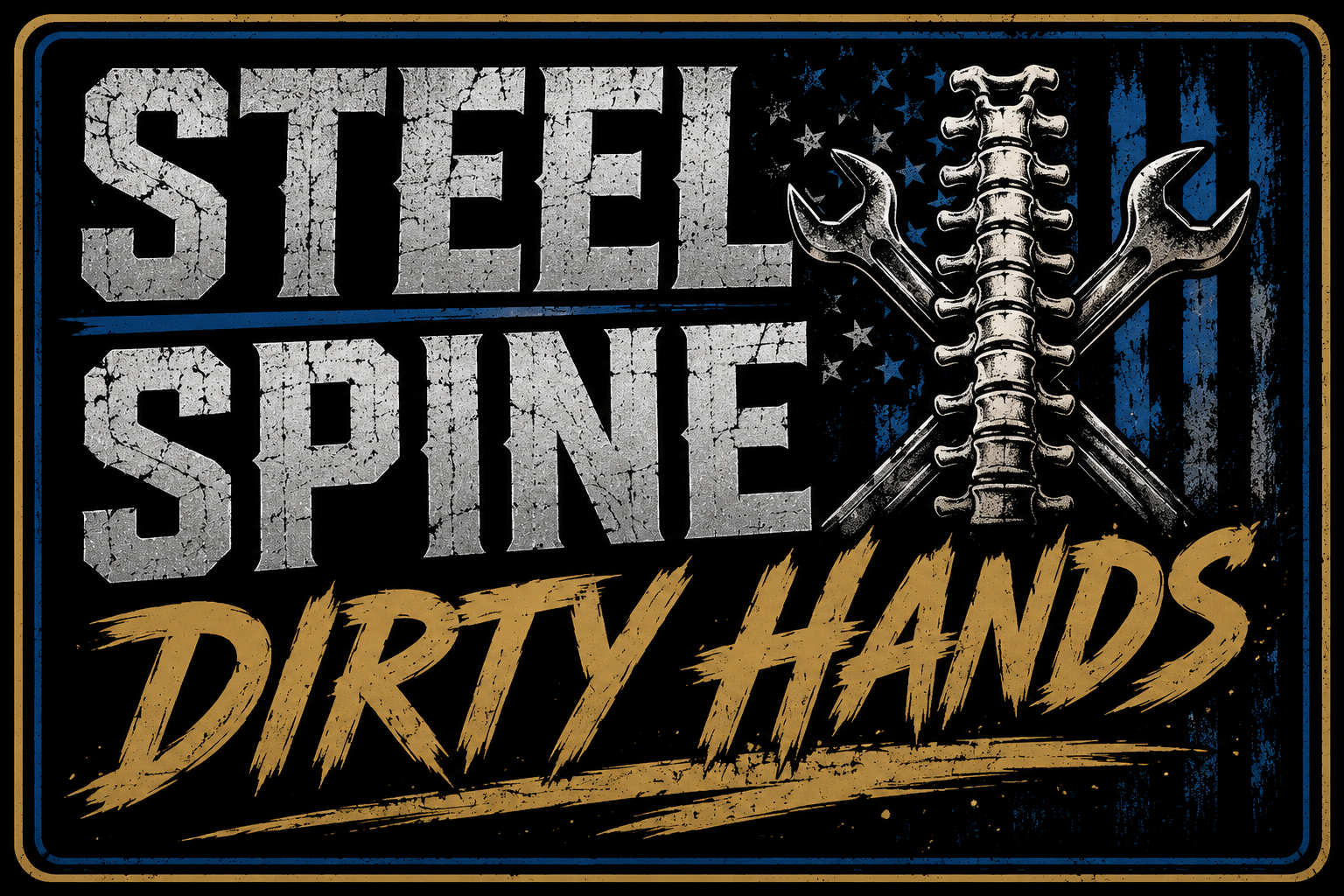 Steel Spine Dirty Hands Sticker