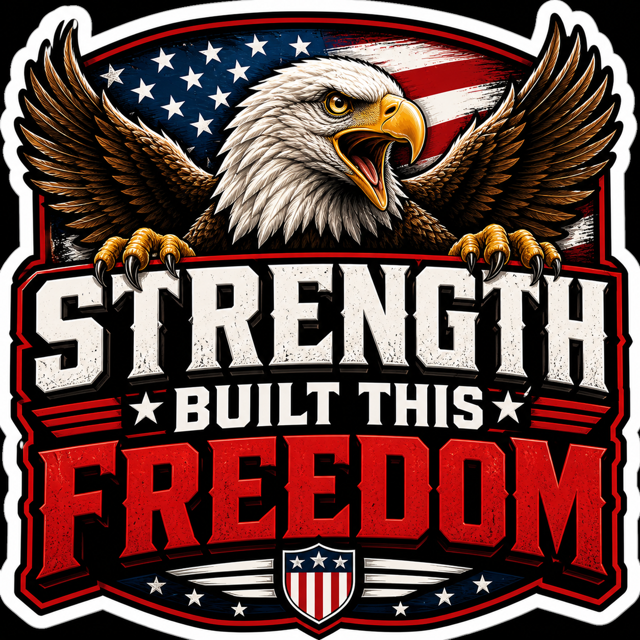 Strength Built This Freedom Sticker