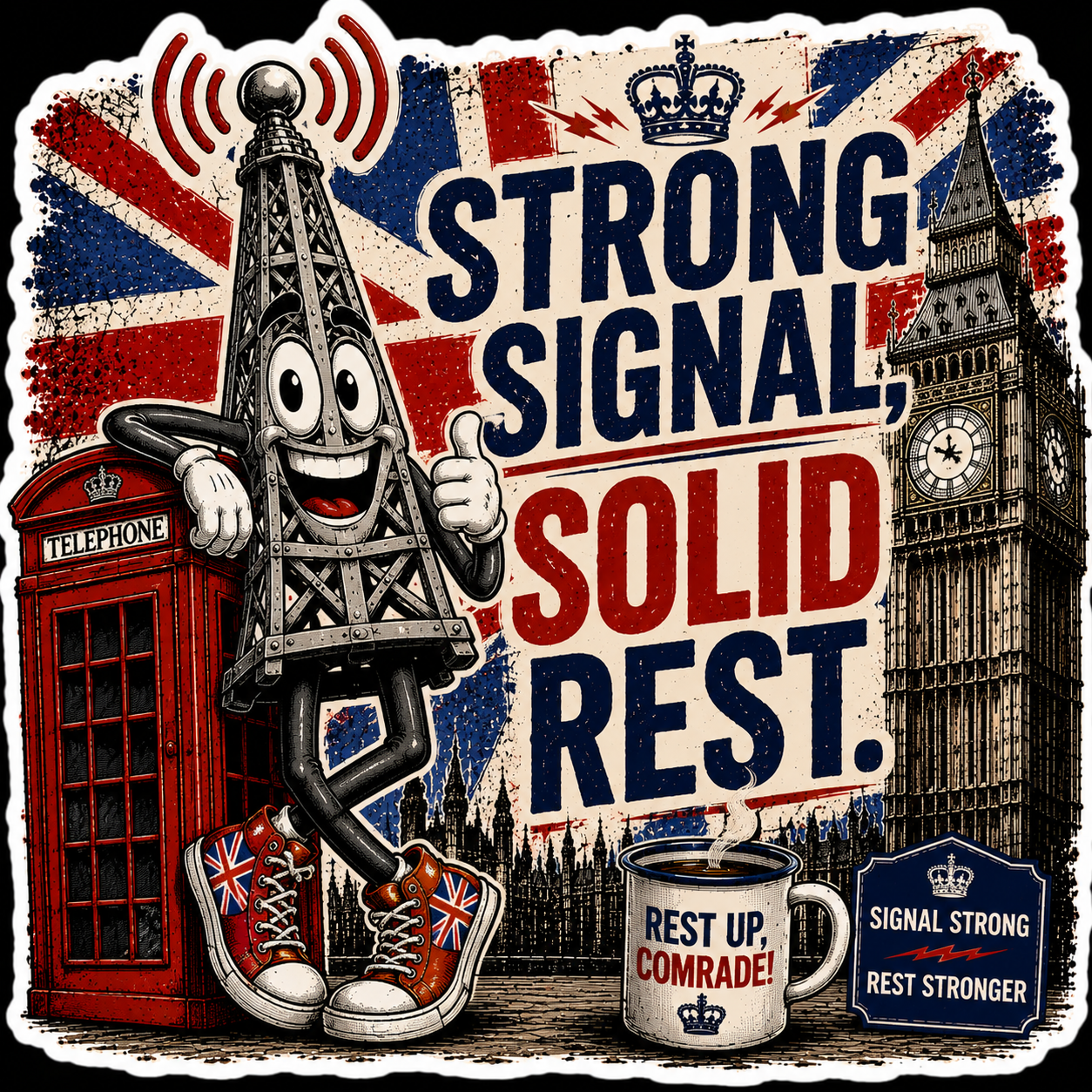 Strong Signal Solid Rest Sticker UK