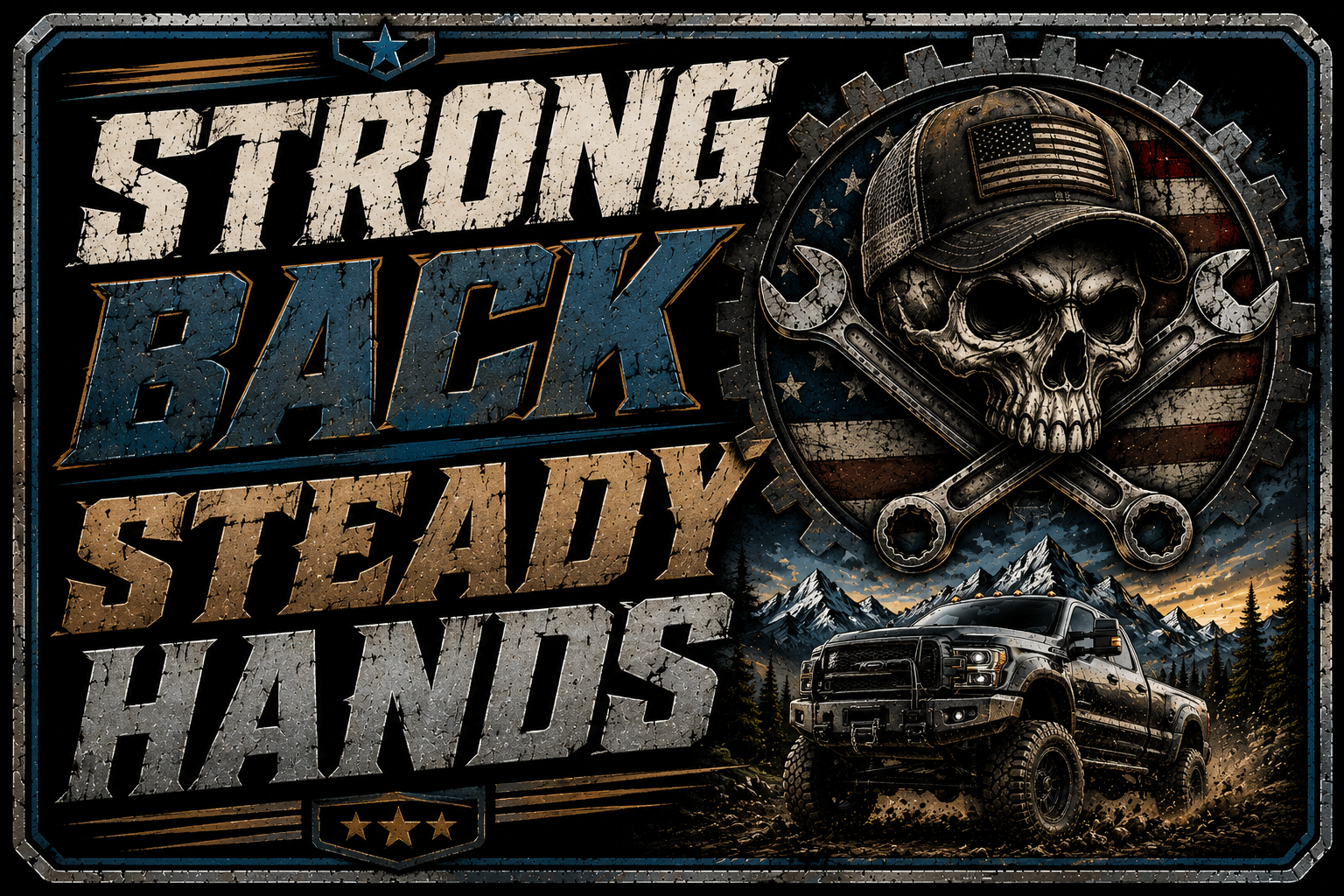 Strong Back Steady Hands Sticker