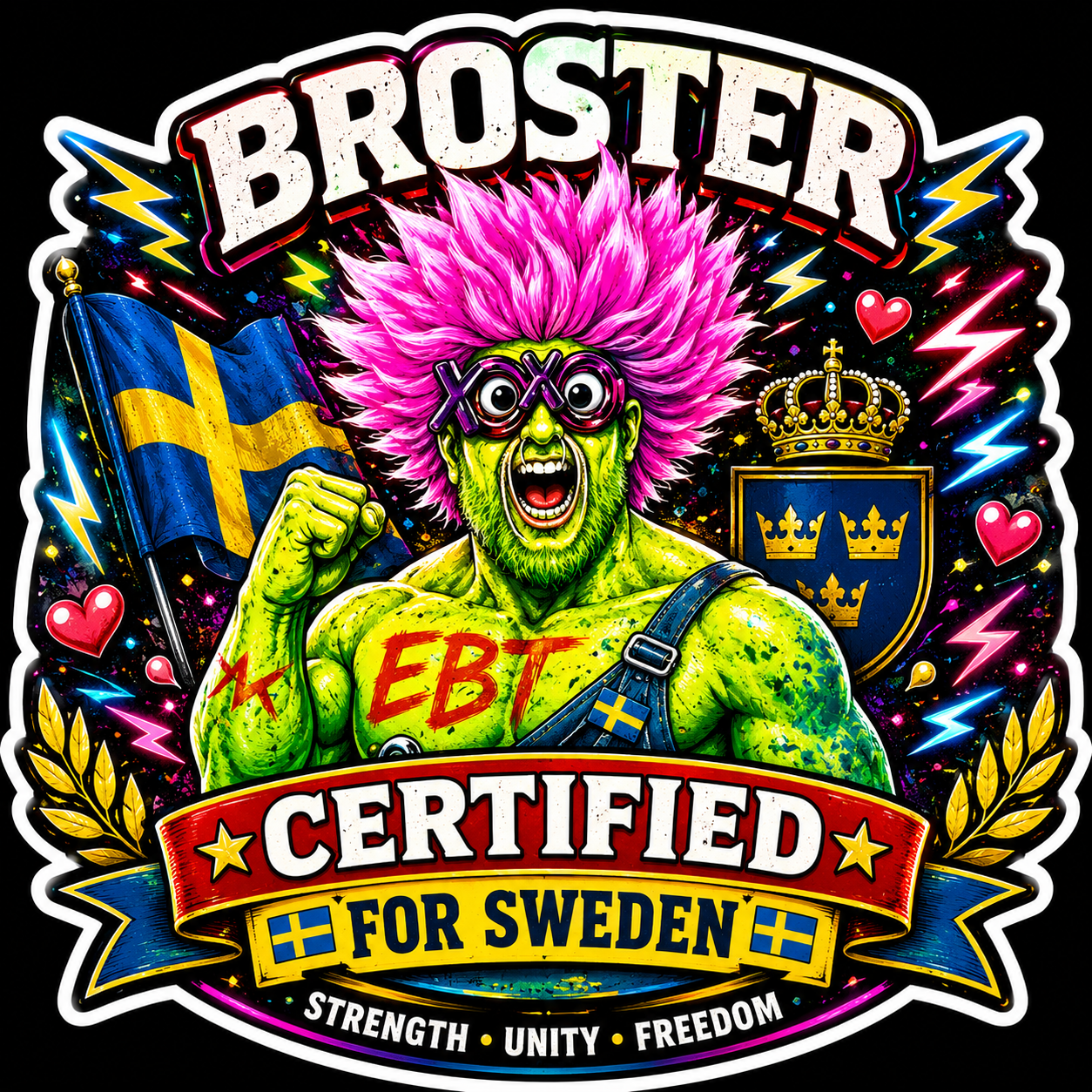 Broster Certified For Sweden Sticker