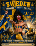 Sweden Strength Unity Freedom Signed Print