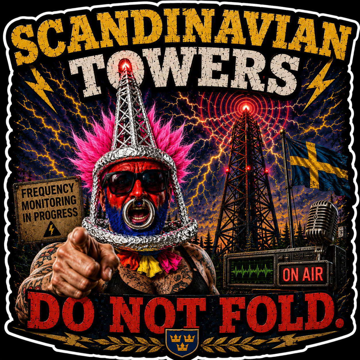 Scandinavian Towers DO NOT FOLD Sticker