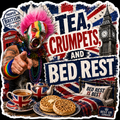 Tea Crumpets And Bed Rest Sticker UK