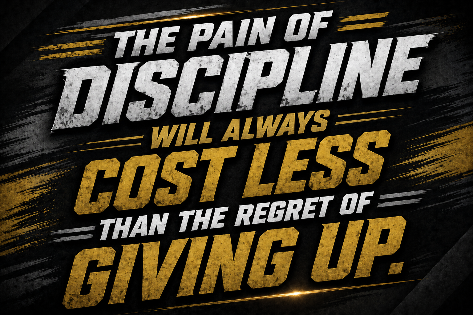 The Pain Of Discipline Will Always Cost Less Than The Regret Of Giving Up Sticker