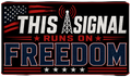 This Signal Runs On Freedom Sticker