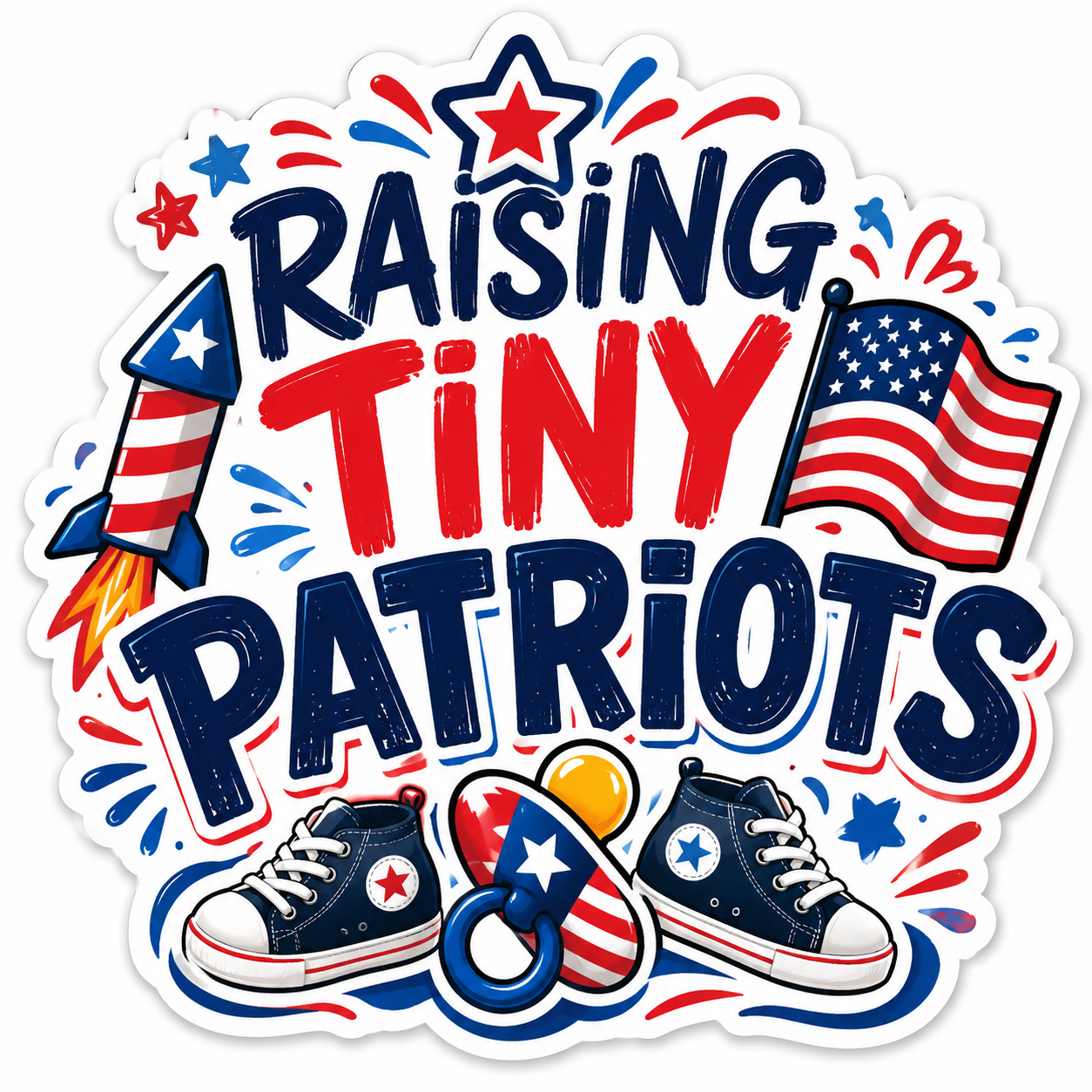 Raising Tiny Patriots Sticker