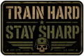 Train Hard Stay Sharp Sticker