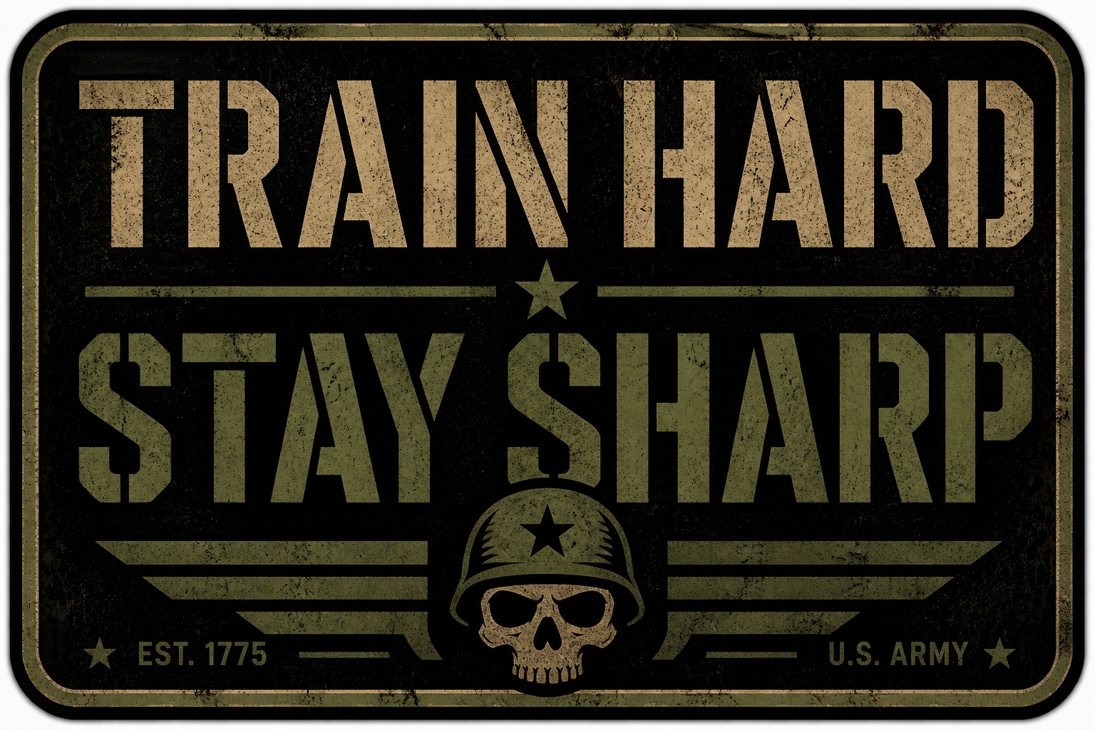 Train Hard Stay Sharp Sticker