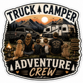 Truck Camper Adventure Crew Sticker