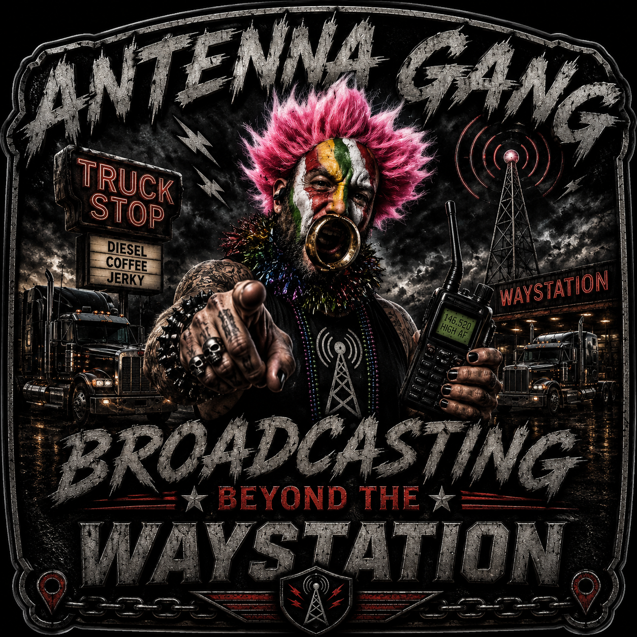 Antenna Gang Broadcasting Beyond The Waystation Sticker